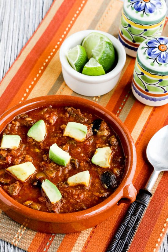 Slow Cooker (or Instant Pot) Low-Carb Southwestern Beef Stew from Kalyn's Kitchen
