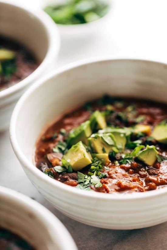 Instant Pot Pumpkin Walnut Chili from Pinch of Yum