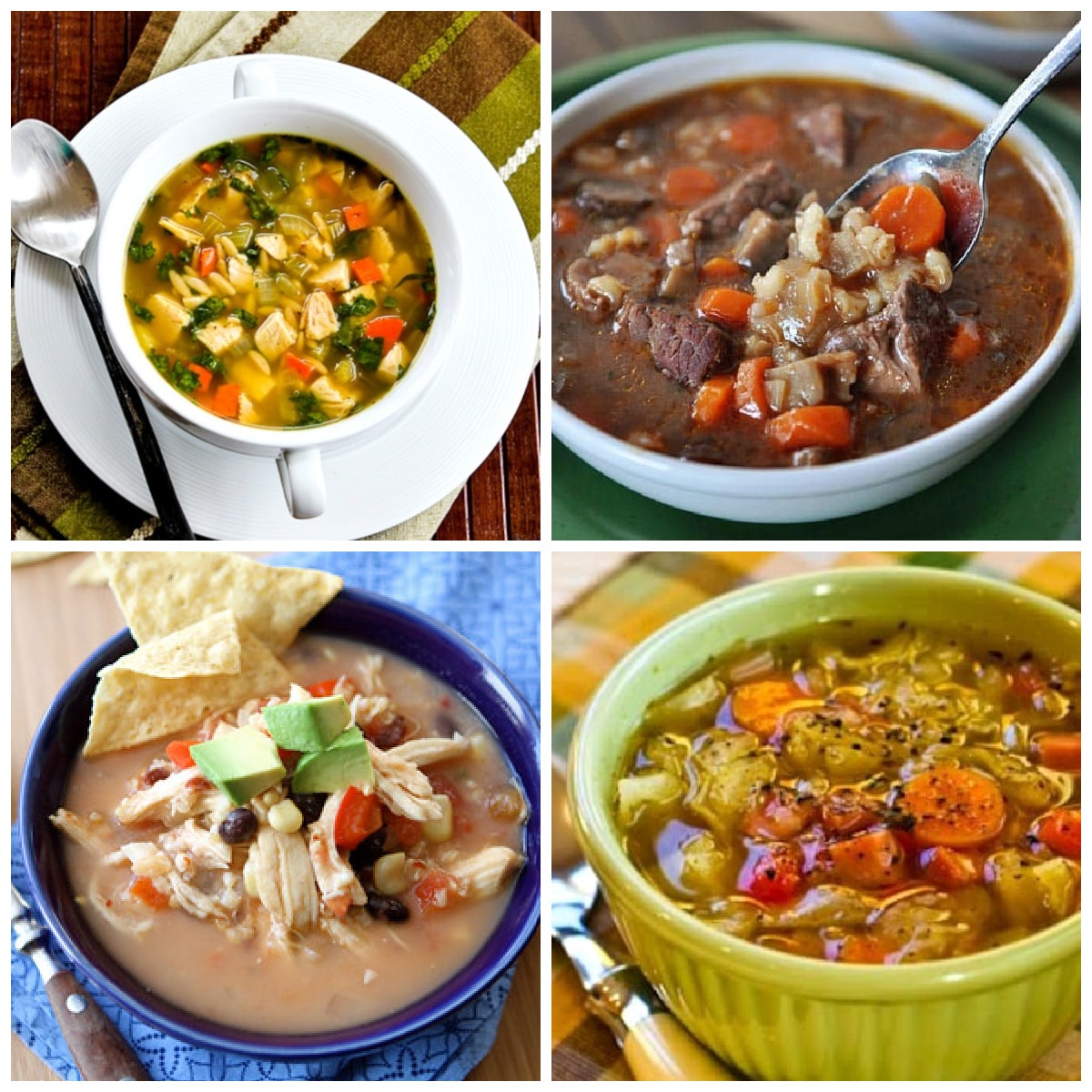 Cook-All-Day Slow Cooker Soups top photo collage