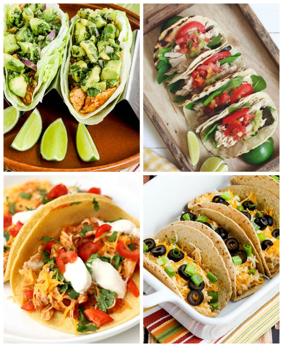 Four Fun Ideas for Chicken Tacos (Slow-Cooker or Instant Pot) found on Slow Cooker or Pressure Cooker