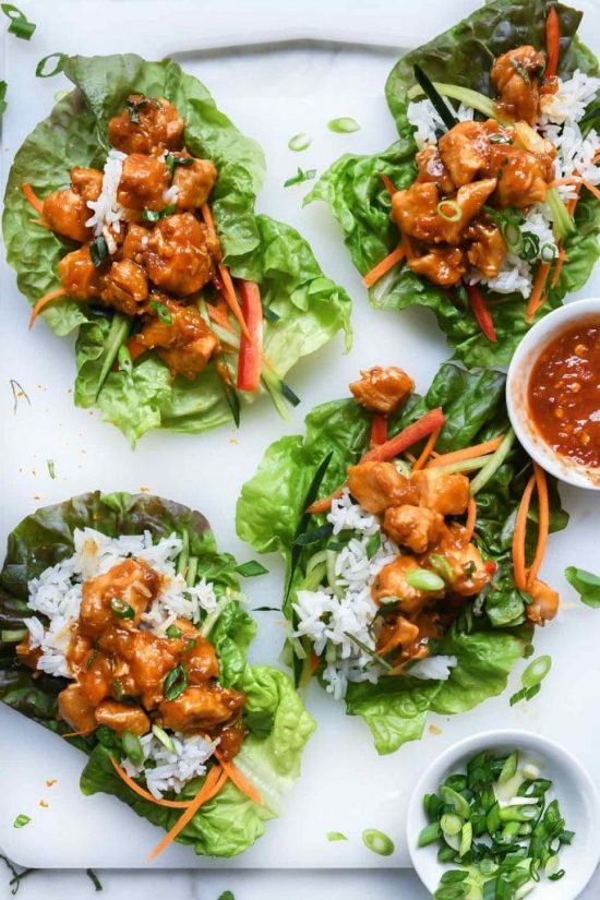 The BEST Instant Pot Lettuce Wraps featured on Slow Cooker or Pressure Cooker at SlowCookerFromScratch.com