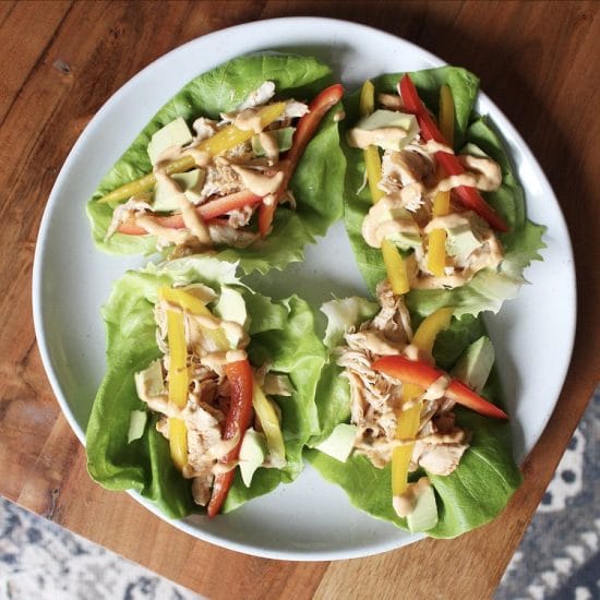 The BEST Instant Pot Lettuce Wraps featured on Slow Cooker or Pressure Cooker at SlowCookerFromScratch.com