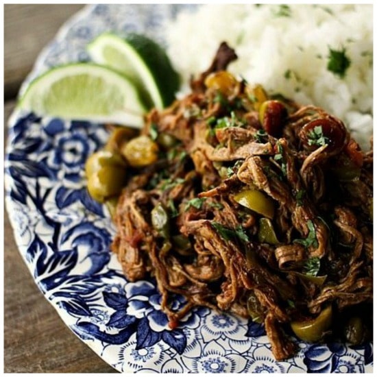 Instant Pot or Slow Cooker Cuban Beef Recipes Your Family Will Love! featured on Slow Cooker or Pressure Cooker at SlowCookerFromScratch.com