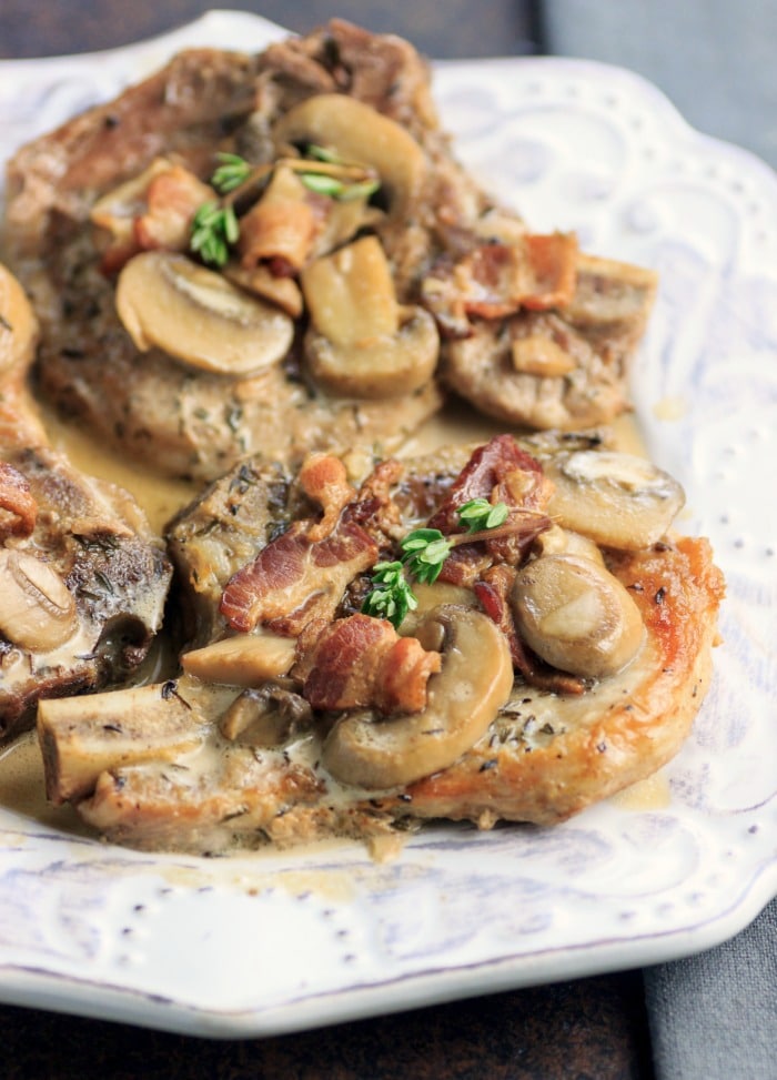 Instant Pot Keto Smothered Pork Chops from Beauty and the Foodie