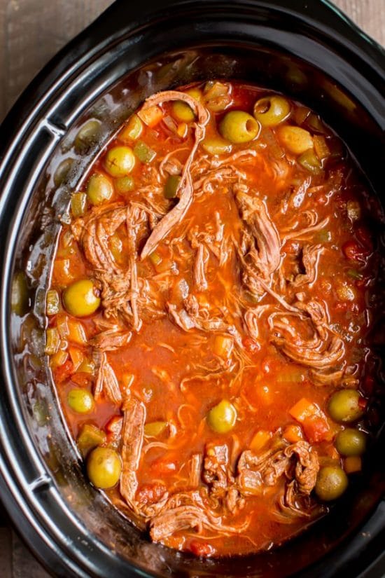 Instant Pot or Slow Cooker Cuban Beef Recipes Your Family Will Love! featured on Slow Cooker or Pressure Cooker at SlowCookerFromScratch.com