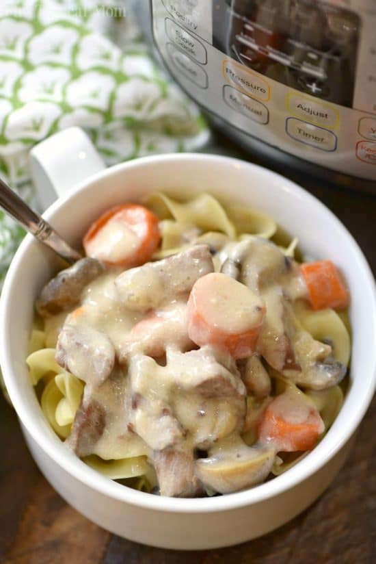 Easy Instant Pot Beef Stroganoff from The Typical Mom