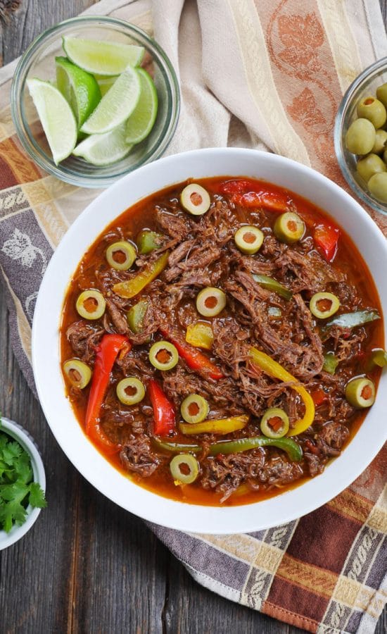 Instant Pot or Slow Cooker Cuban Beef Recipes Your Family Will Love! featured on Slow Cooker or Pressure Cooker at SlowCookerFromScratch.com