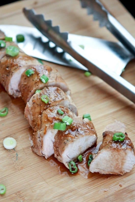 Slow Cooker Asian Citrus Pork Tenderloin from Aggie's Kitchen