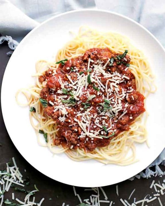 Quick and Easy Instant Pot Spaghetti Dinners from Slow Cooker or Pressure Cooker at SlowCookerFromScratch.com