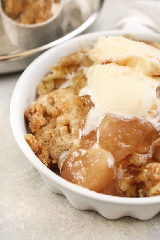 Slow Cooker Cake Mix Apple Cobbler from Six Sisters' Stuff