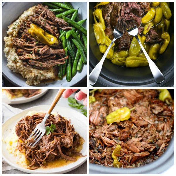 Slow Cooker and Instant Pot Mississippi Roast Recipes photo collage