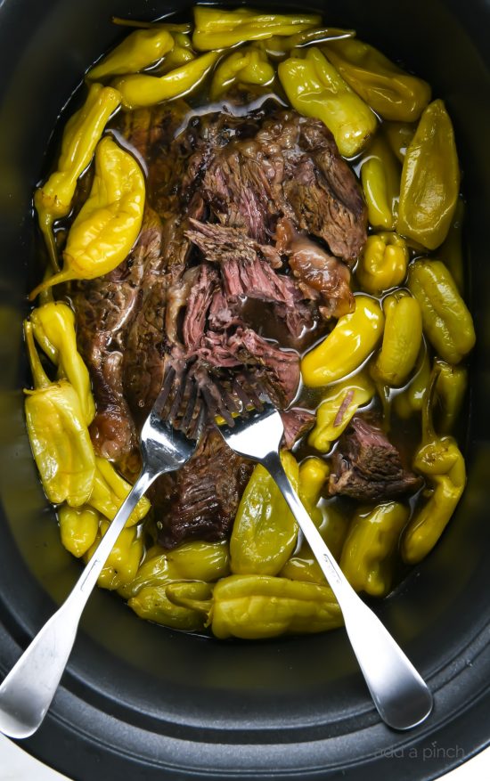 Slow Cooker Mississippi Roast Recipe from Add a Pinch