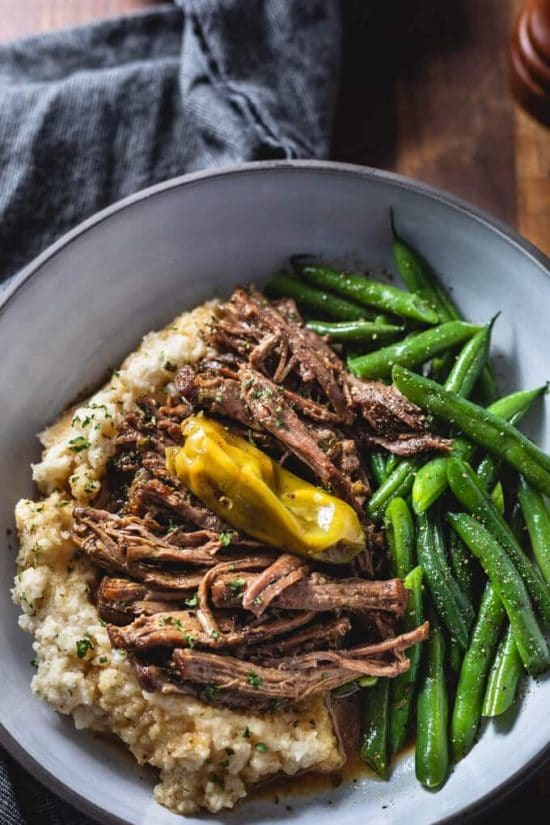 Slow Cooker Mississippi Pot Roast from Low-Carb Maven 