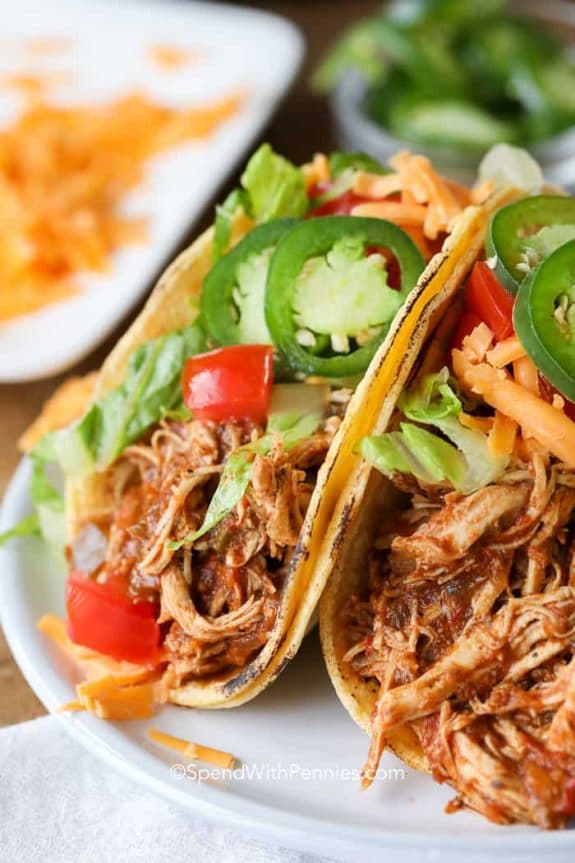 Instant Pot Chicken Tacos from Spend with Pennies