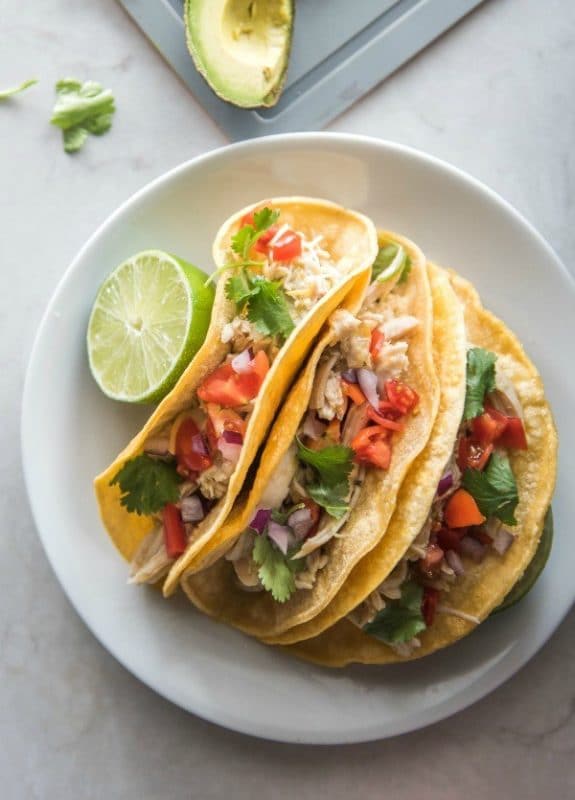 Instant Pot Chicken Ranch Tacos from Mountain Mama Cooks