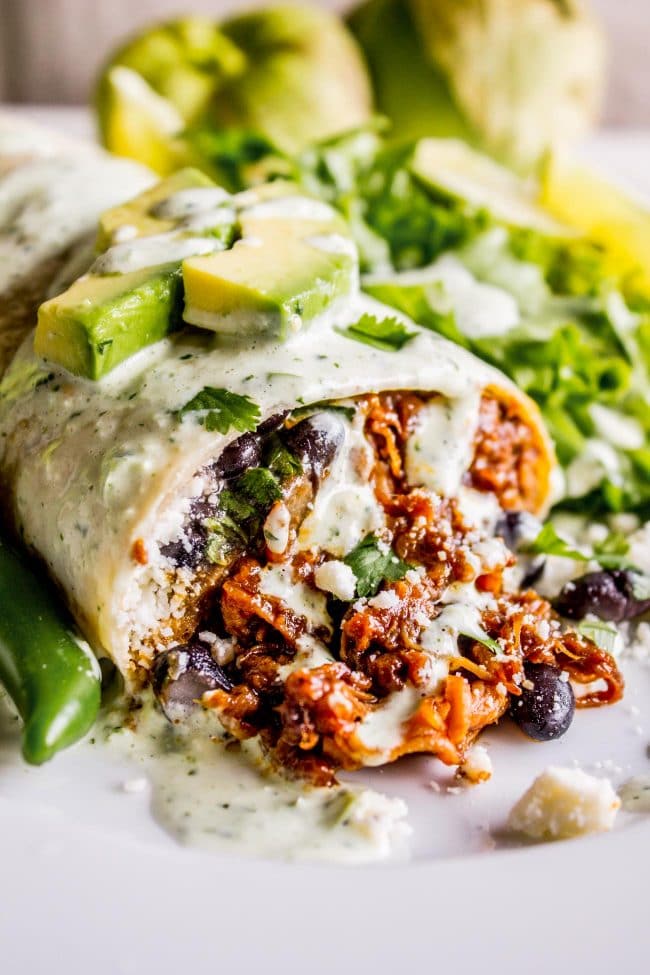 Slow Cooker or Instant Pot Cafe Rio Shredded Sweet Pork for Burritos from The Food Charlatan