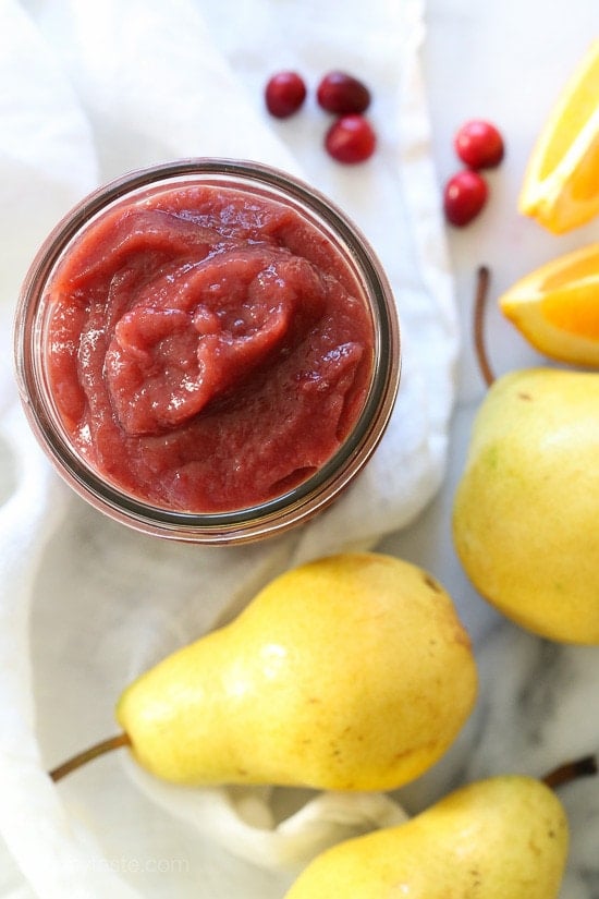 Slow Cooker Cranberry-Pear Butter from Skinnytaste