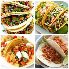 Four Variations for Chipotle Chicken Tacos top photo collage