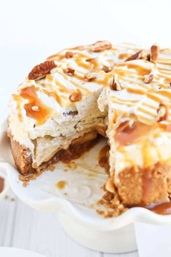 Instant Pot Caramel Apple Cheesecake from Tidbits