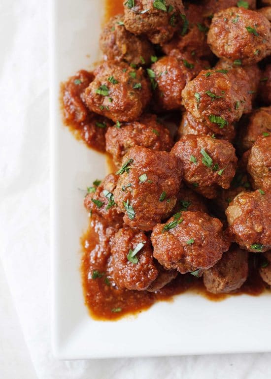 Slow Cooker Meatballs in Tomato Sauce from Simply Recipes