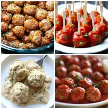 Amazing Slow Cooker Meatballs top photo collage
