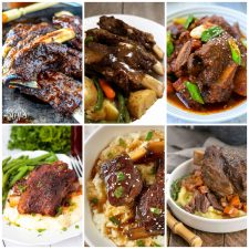 Slow Cooker and Instant Pot Beef Ribs Recipes photo collage