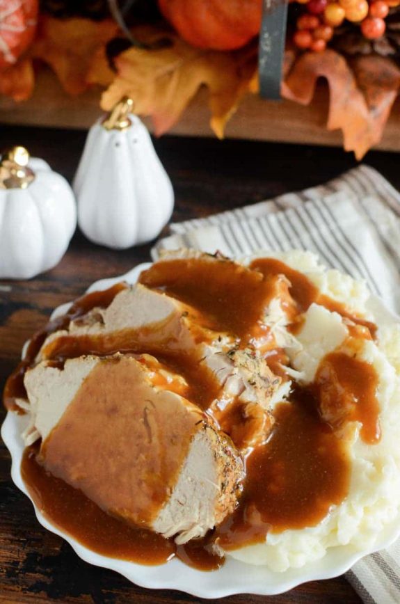 Ten Terrific Recipes for Instant Pot Turkey Breast featured on Slow Cooker or Pressure Cooker at SlowCookerFromScratch.com
