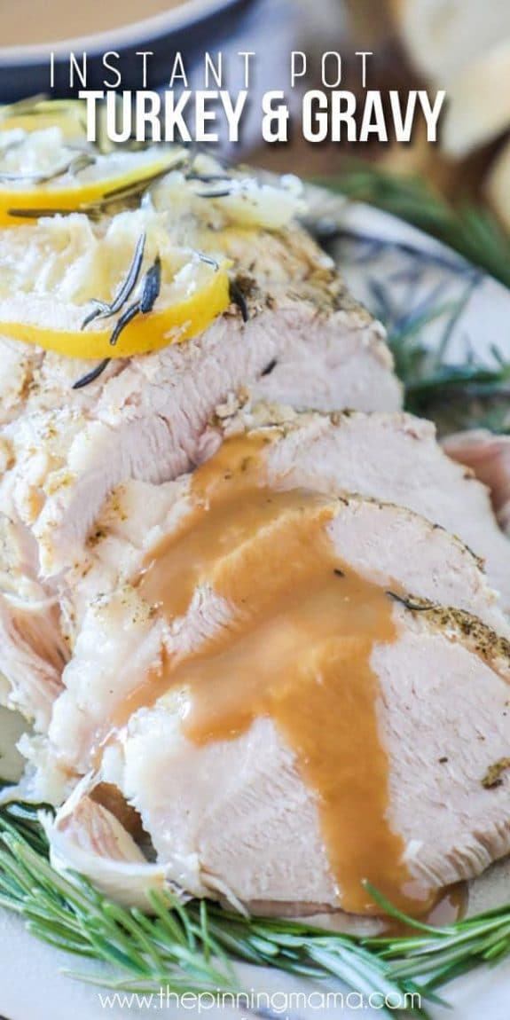 Ten Terrific Recipes for Instant Pot Turkey Breast featured on Slow Cooker or Pressure Cooker at SlowCookerFromScratch.com