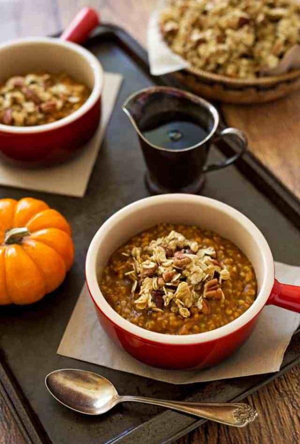 Instant Pot Pumpkin Steel Cut Oats from Pressure Cooking Today