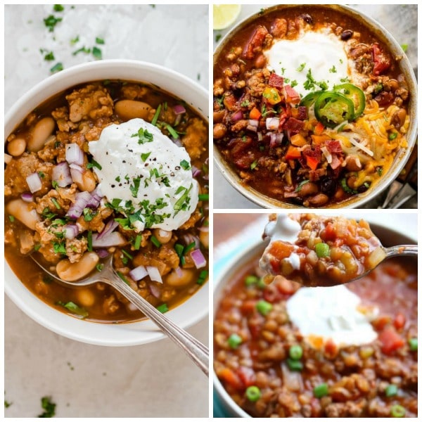 Three Easy Recipes for Turkey Chili (Slow Cooker or Pressure Cooker ...