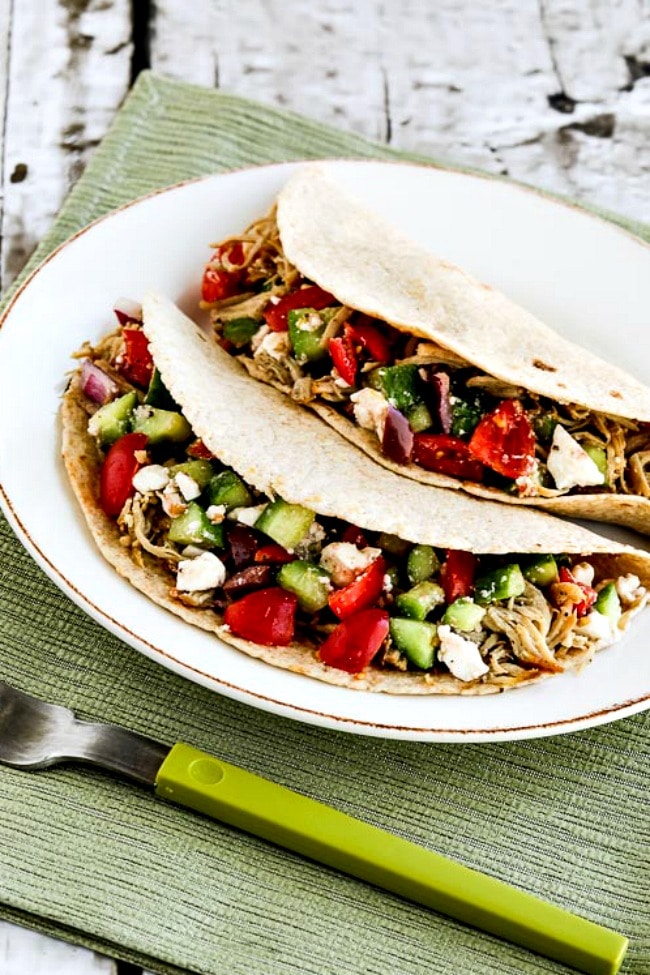 Low-Carb Greek Pork Tacos from Kalyn's Kitchen