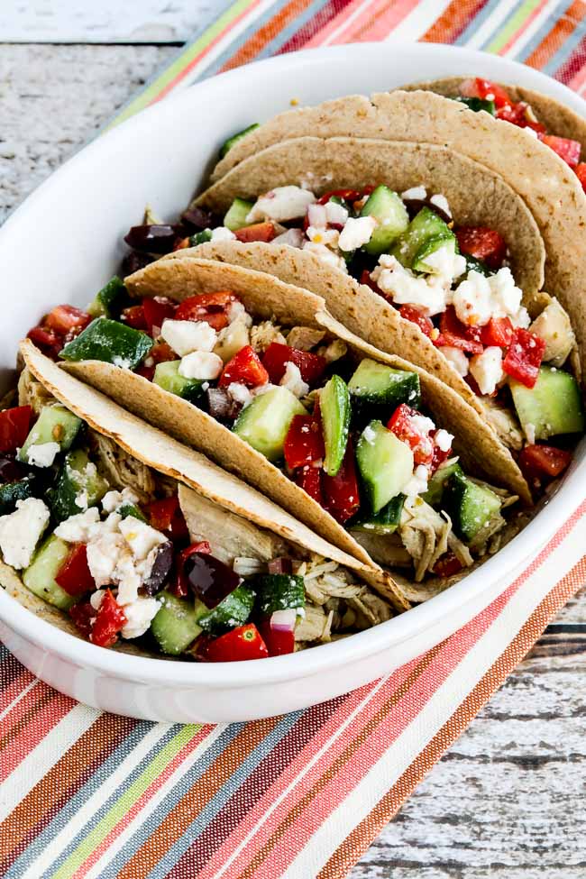 Instant Pot Greek Chicken Tacos from Kalyn's Kitchen