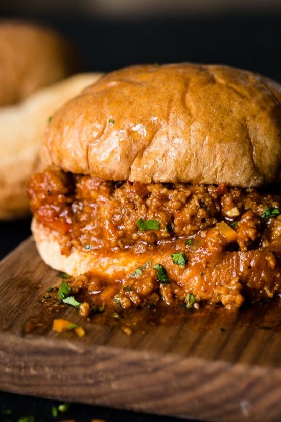 Healthy Instant Pot Sloppy Joes with Turkey from Oh Sweet Basil