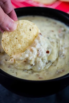 Slow Cooker Sausage and Pepper Jack Cheese Dip from Slow Cooker Gourmet