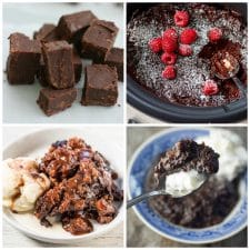 Slow Cooker Chocolate Desserts top photo collage