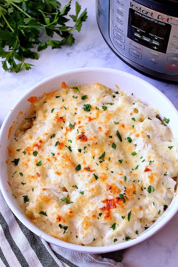 The BEST Instant Pot or Slow Cooker Scalloped Potatoes featured on Slow Cooker or Pressure Cooker 