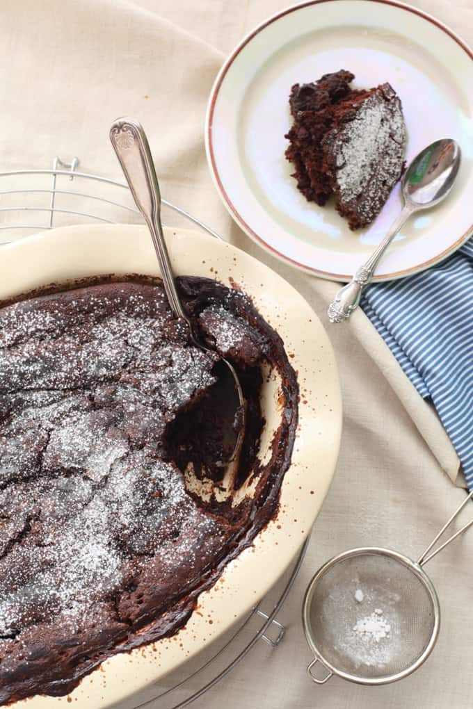 Skinny Slow Cooker Chocolate Pudding Cake from Simple Nourished Living