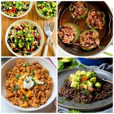 Instant Pot or Slow Cooker Black Beans and Rice Recipes top photo collage