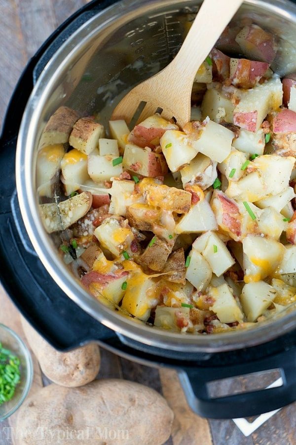 Instant Pot Cheesy Bacon Ranch Potatoes from The Typical Mom