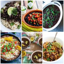 Instant Pot Black Beans Recipes collage of featured recipes