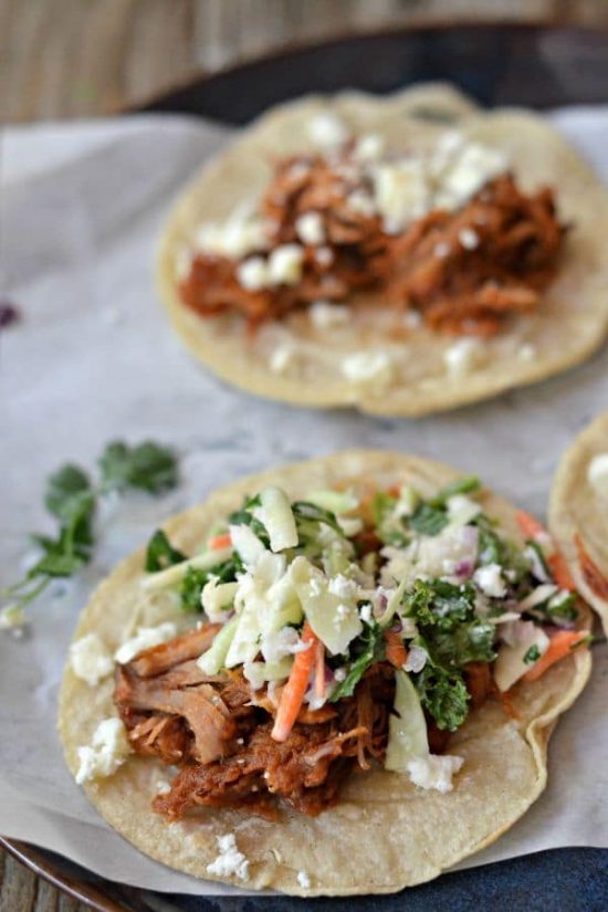 BBQ Pulled Pork Tacos from Mountain Mama Cooks