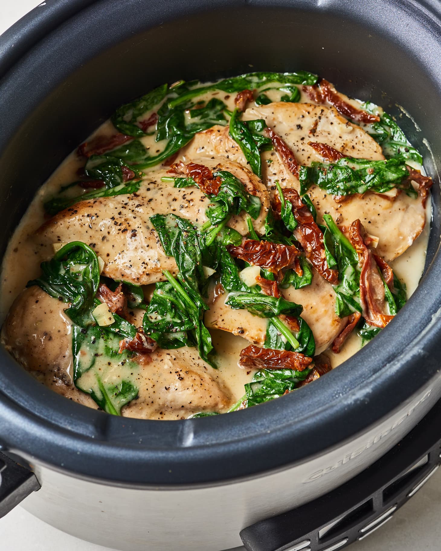Slow Cooker Creamy Tuscan Garlic Chicken from The Kitchn