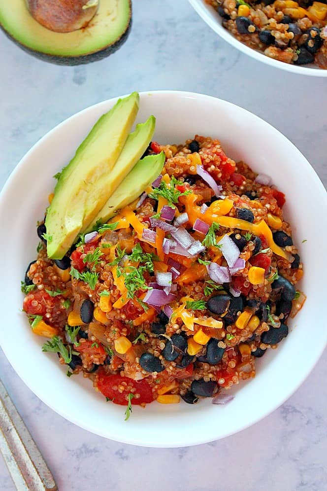Instant Pot Mexican Quinoa Recipe from Crunchy Creamy Sweet