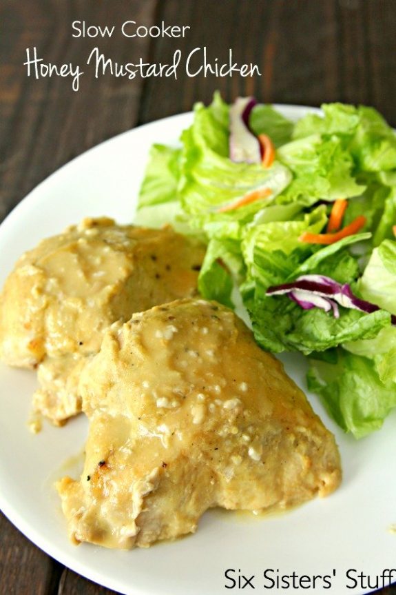 Slow Cooker Honey Mustard Chicken from Six Sisters' Stuff