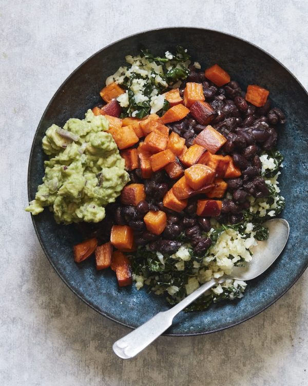 Cauliflower Rice Veggie Bowls (with Instant Pot Black Beans) from What's Gaby Cooking