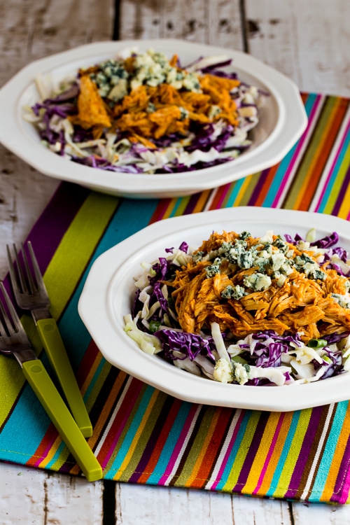 Buffalo Chicken and Blue Cheese Cabbage Bowl from Kalyn's Kitchen