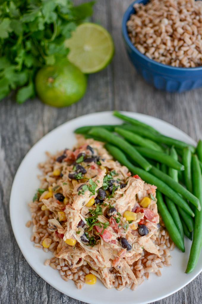 Slow Cooker Creamy Mexican Chicken from The Lean Green Bean
