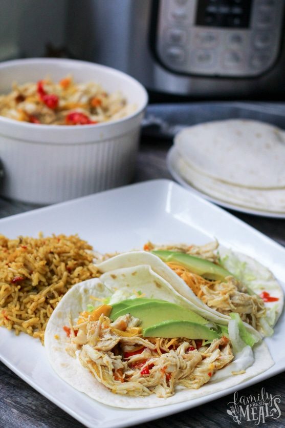 Instant Pot Chicken Fajitas from Family Fresh Meals