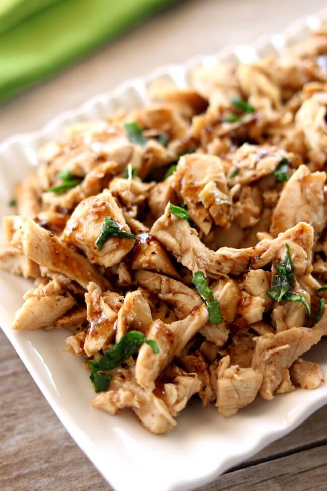 Slow Cooker 2-Ingredient Balsamic Chicken from 365 Days of Slow + Pressure Cooking