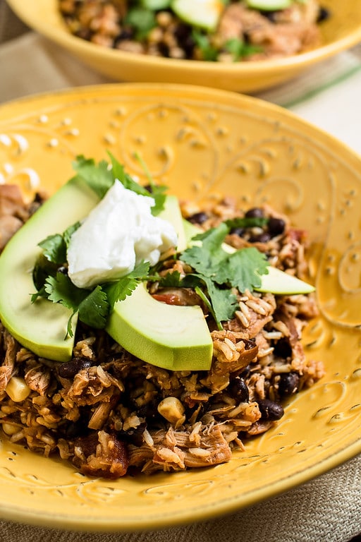 Slow Cooker Chicken Burrito Bowls from Sidewalk Food